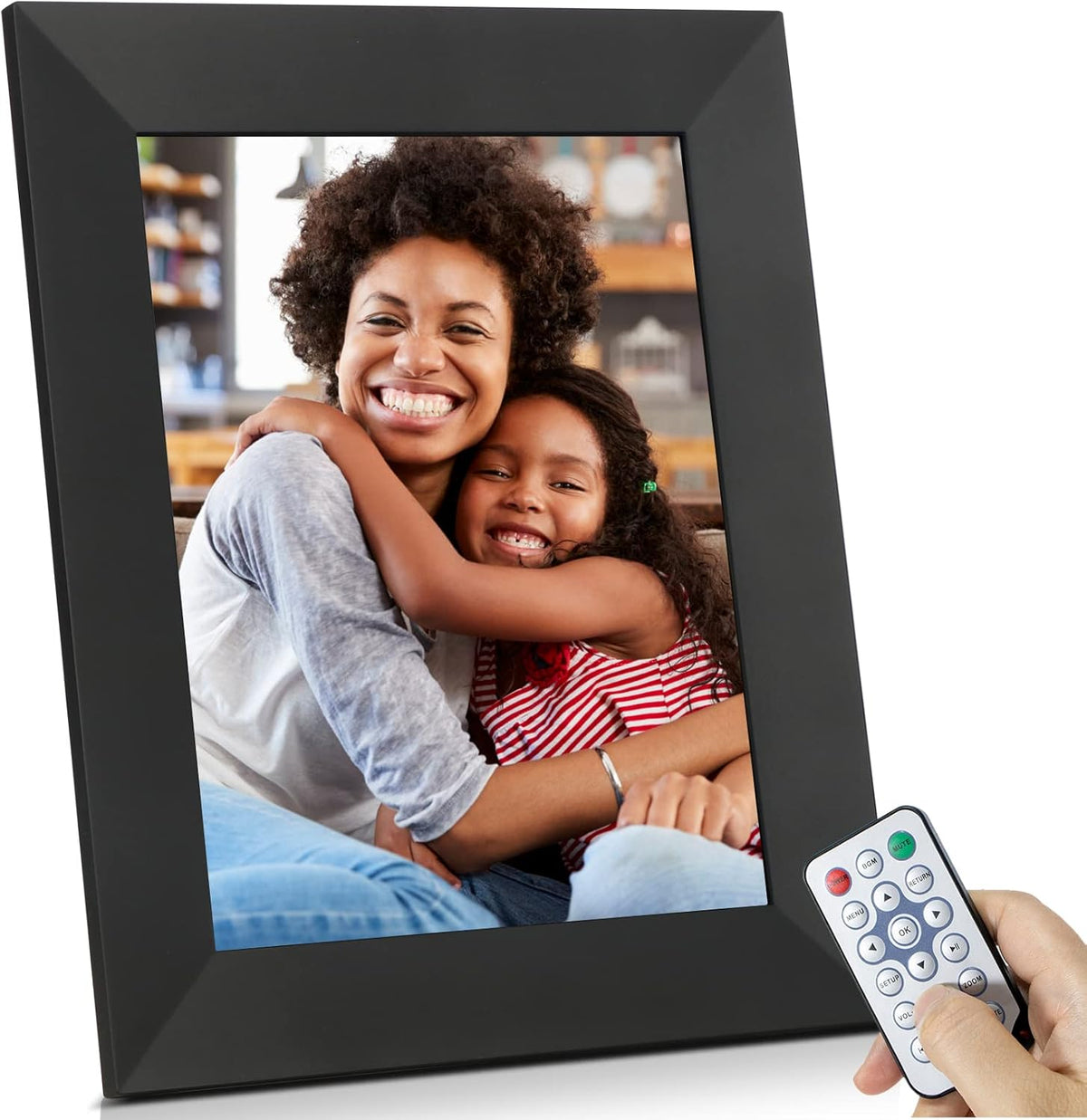 Digital Picture Frame IPS Display Wall-Mountable with Remote Control W643339