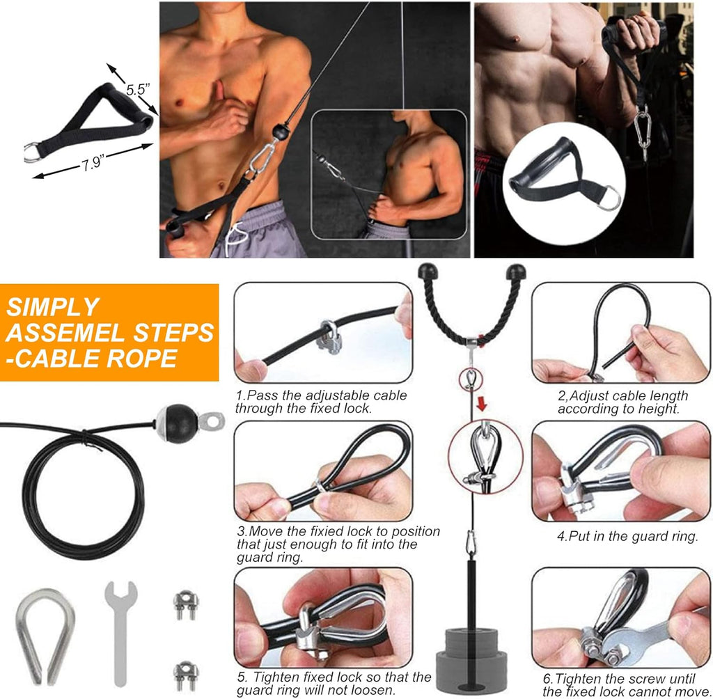 Weight Cable Pulley System Gym Cable Pulley Attachments Home Gym Equipment I434