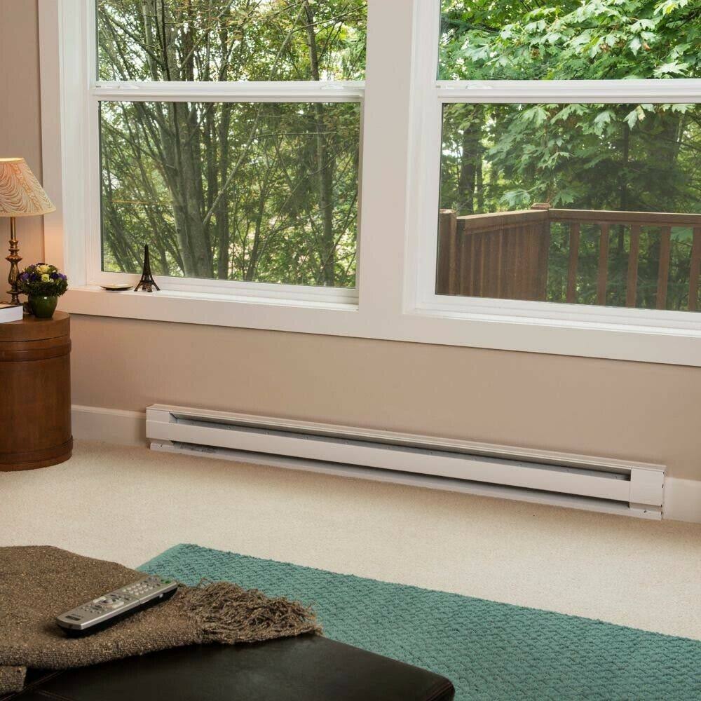 2000W 240V 8 Foot White Electric Baseboard Heater Z8585