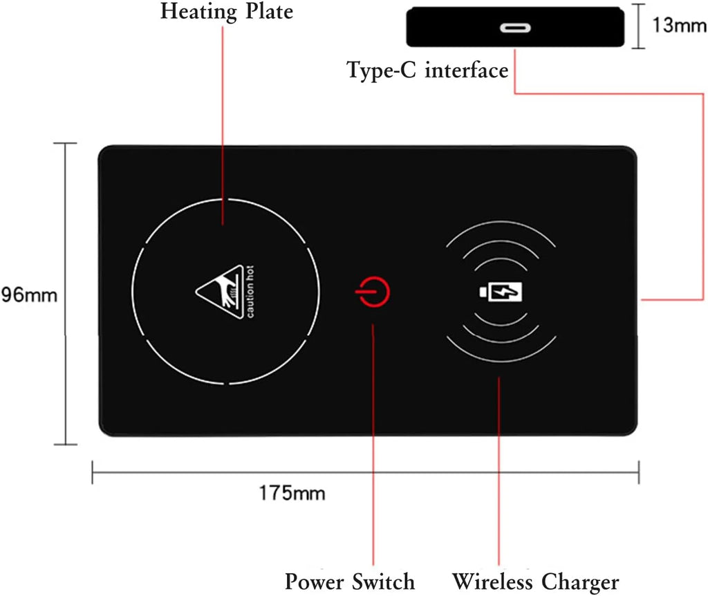 Coffee Mug Warmer 2 in 1 Wireless Charger Z40590
