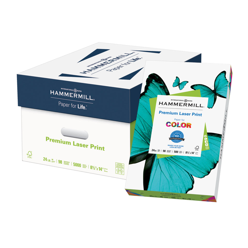 24lb 98 Bright 8.5x14 10 Ream 5000 Sheets Printer Paper Y58146