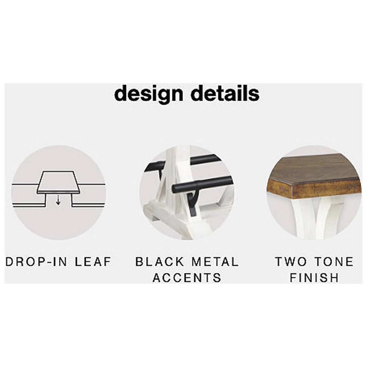 White/Brown Counter Height Dining Table V653