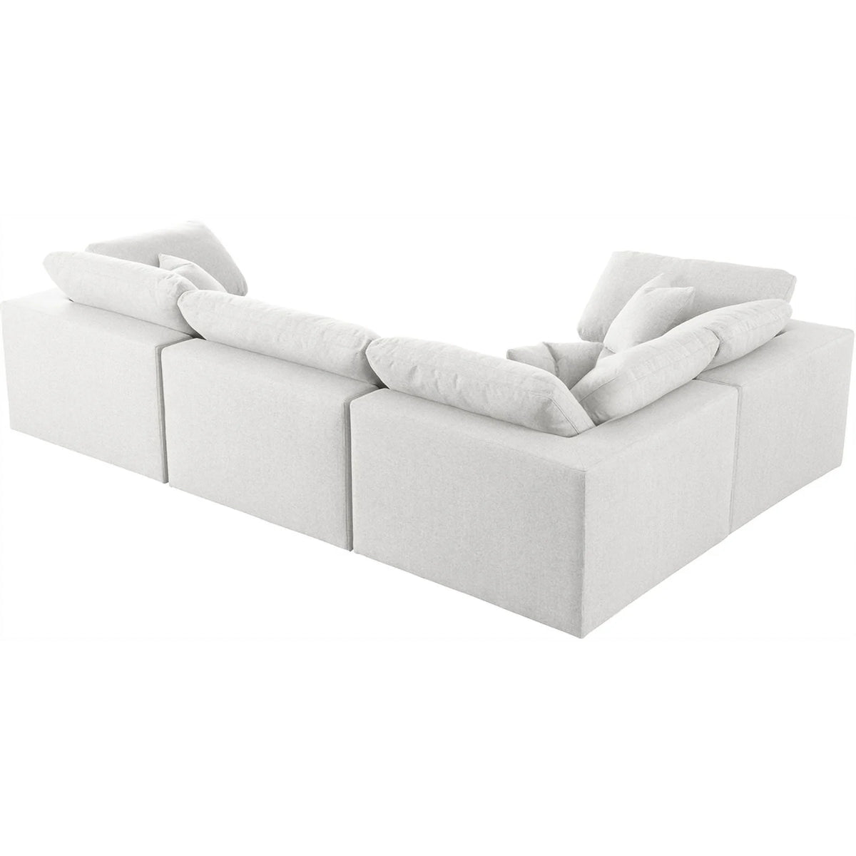 Cream Linen Fabric Modular Sectional E30006
