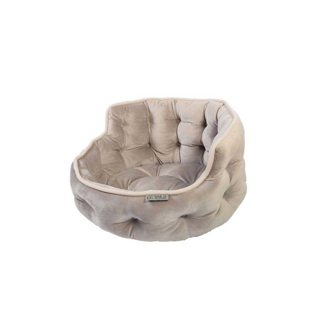 Ultra Plush Tufted Velvet Round Cuddler Pet Bed G2638