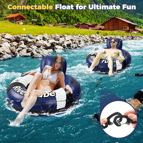 Inflatable Pool Float with Canopy and Cup Holder Q2639