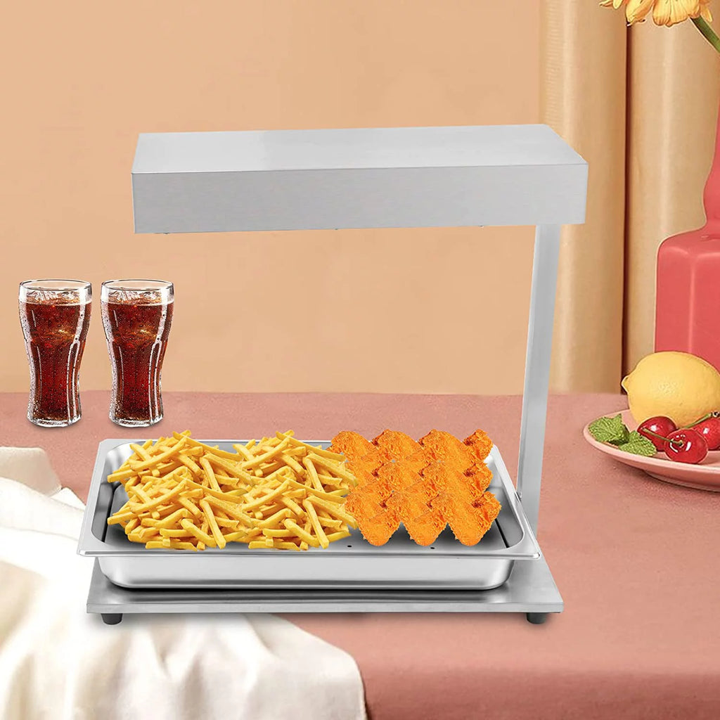 Stainless Steel French Fry Warmer with Heat Lamp H972