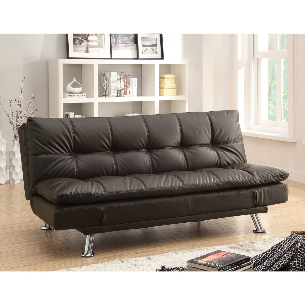 Brown Sofa Bed S9505
