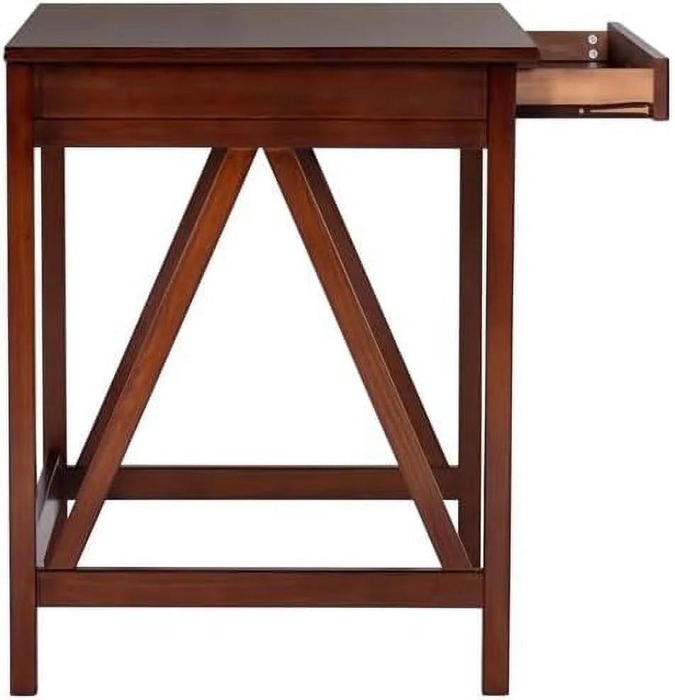 Wood Writing Desk in Antique Tobacco Brown I415014
