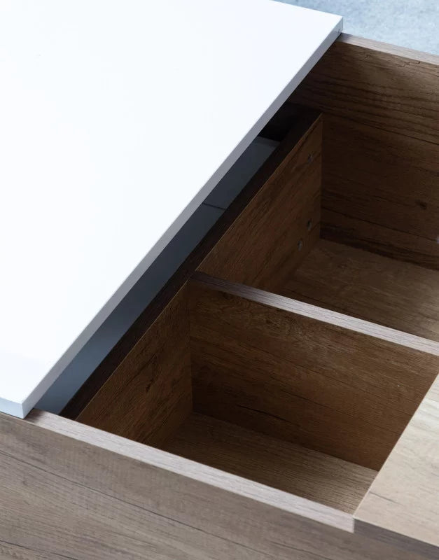 Light Brown Wood Coffee Table with 2 Drawers F853634