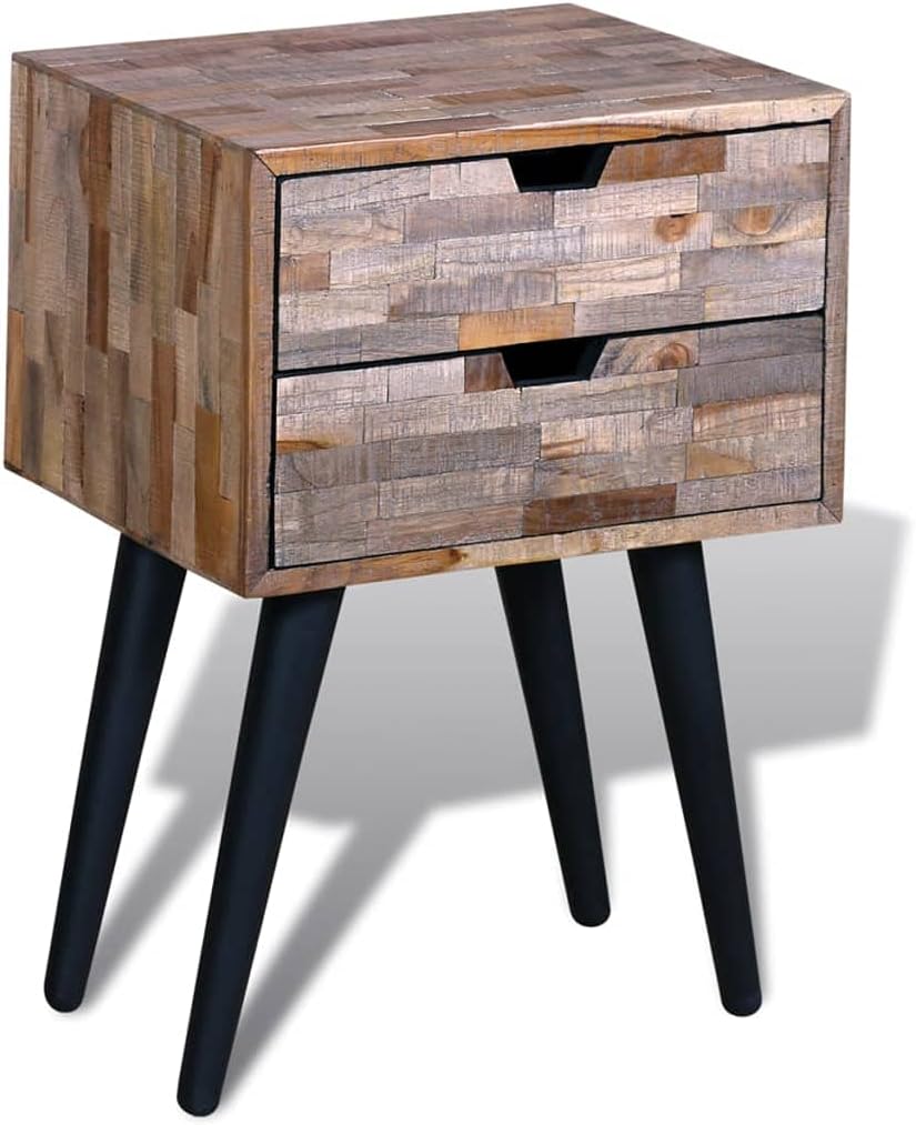 Side Cabinet with 2 Drawers Reclaimed Teak Wood V47403