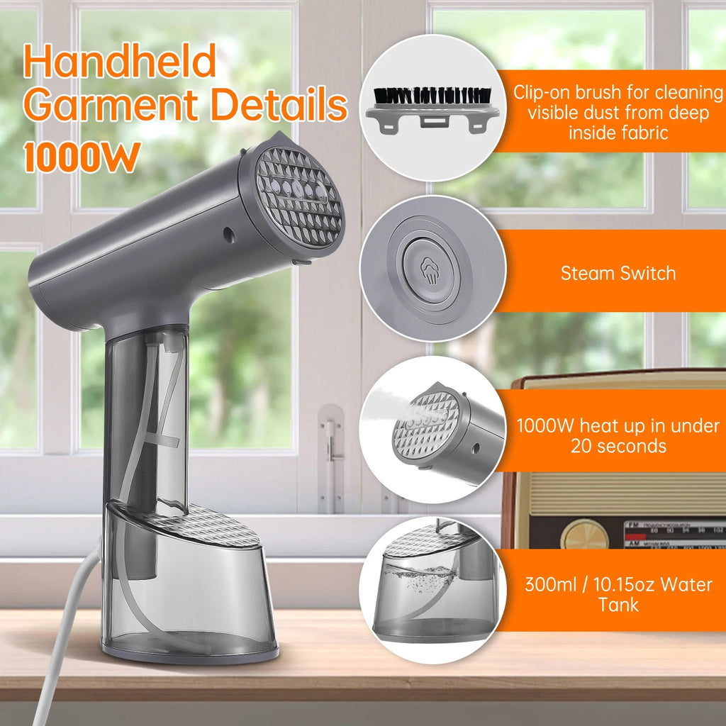 Handheld Garment Steamer 1000 Watts with Brush S5782
