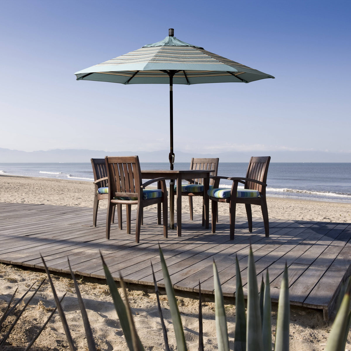 Red 7.5 ft Market Patio Umbrella with Push Tilt W38670
