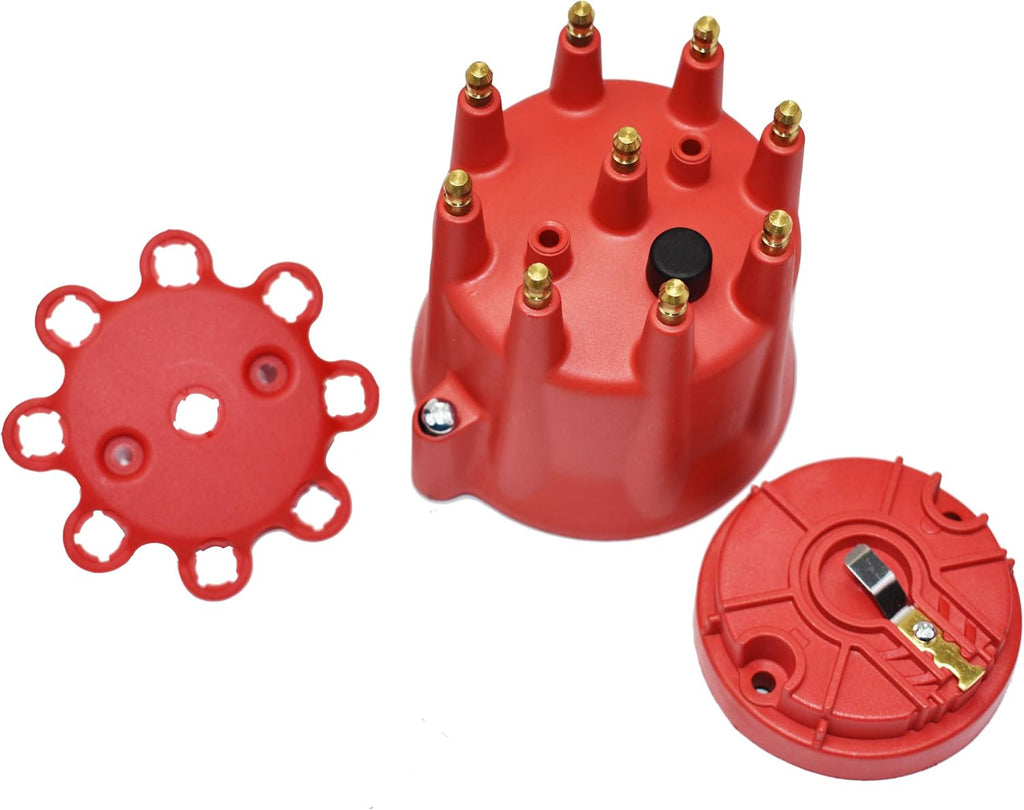 Black 8-Cylinder Distributor Cap and Rotor Kit X12617