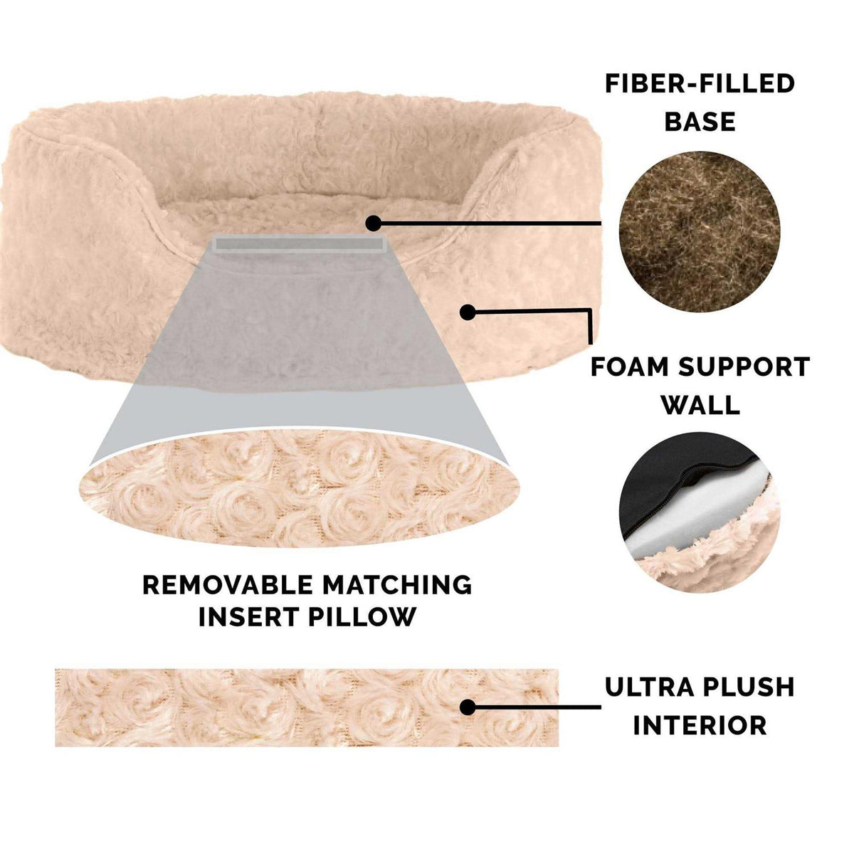 Oval Ultra Plush Pet Bed I2391
