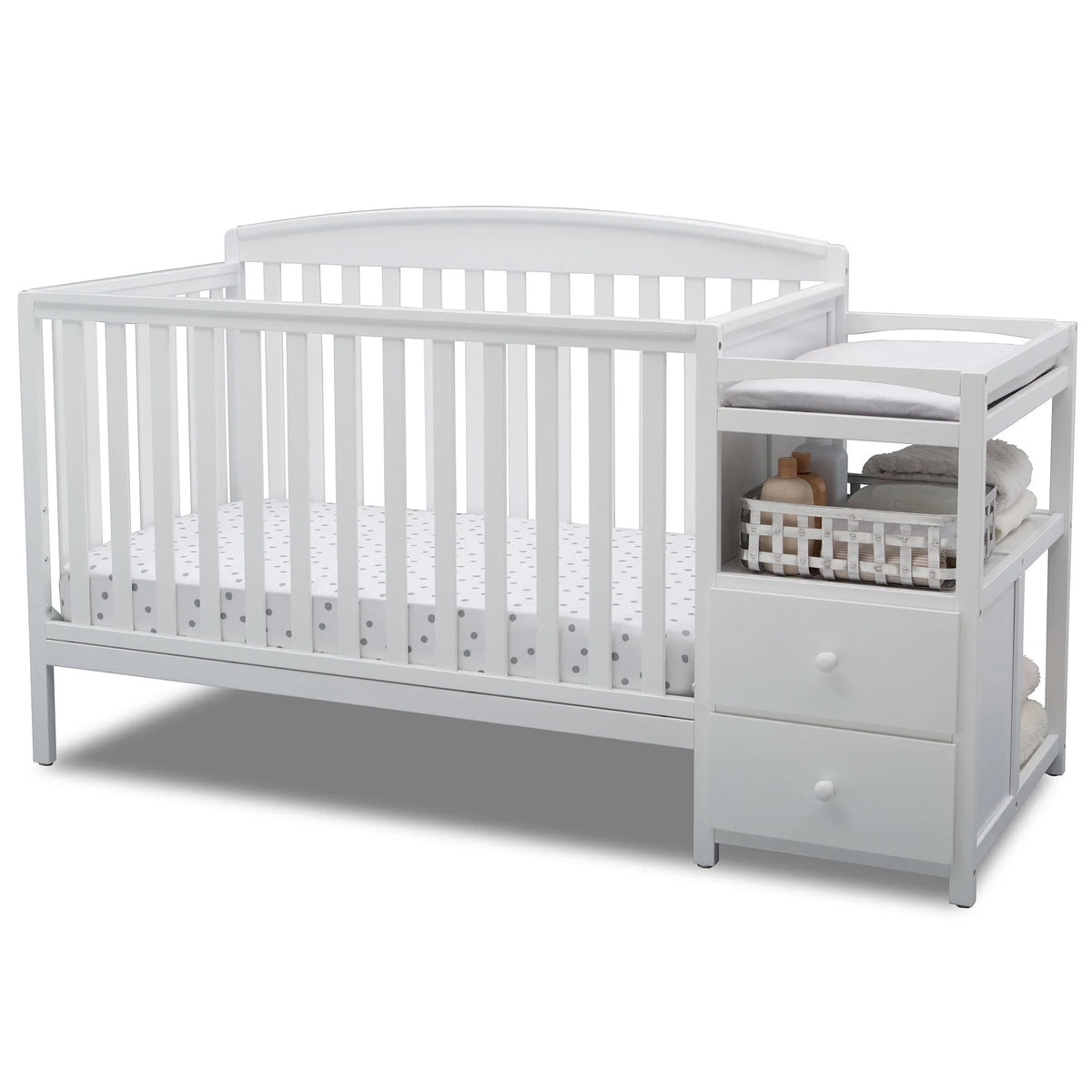 4-in-1 Baby Crib & Changer, White L14578