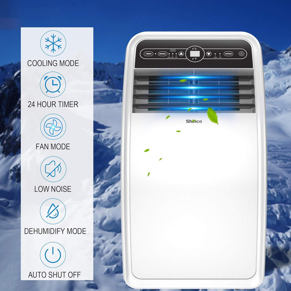 8,000 BTU Portable Air Conditioner with Dehumidifier, Remote Control D870