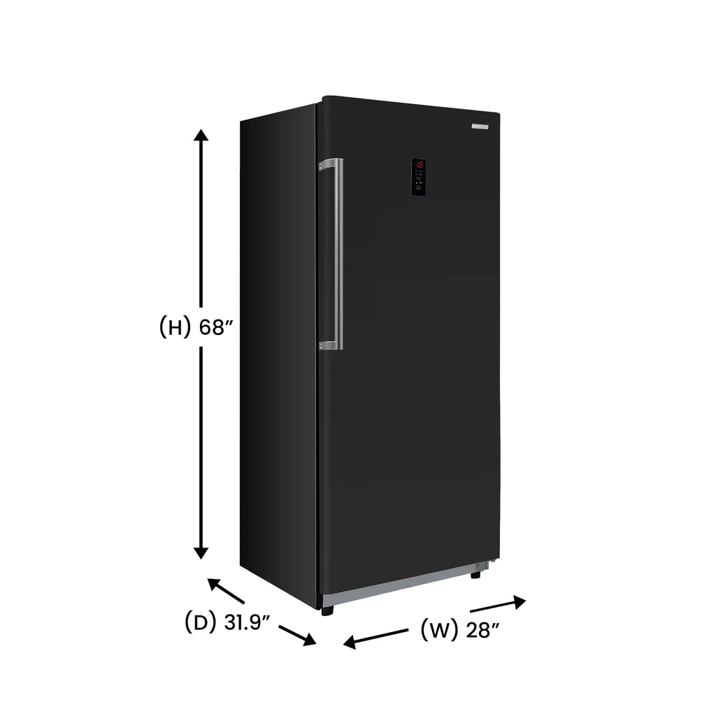 17 cu. ft Convertible Upright Freezer/Refrigerator in Black T3614