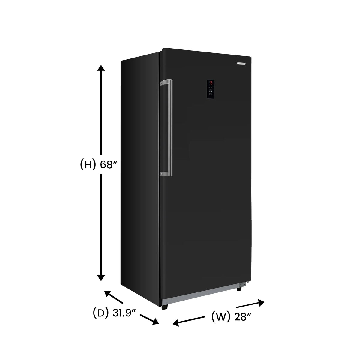 17 cu. ft Convertible Upright Freezer/Refrigerator in Black T3614