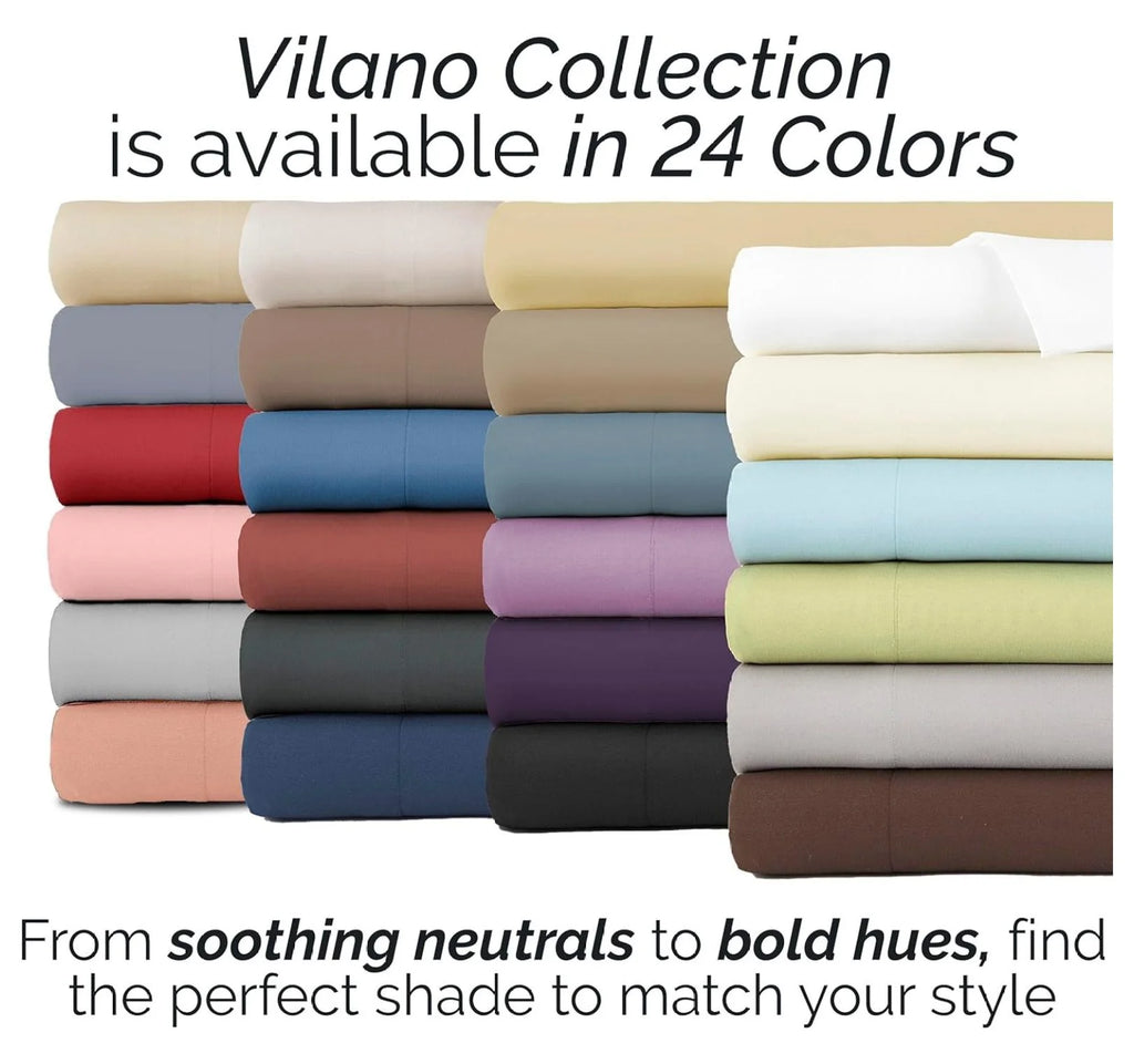 6-Piece Full Size Extra Deep Pocket Sheet Set with Flat and Fitted Sheet, 4 Pillowcases W553