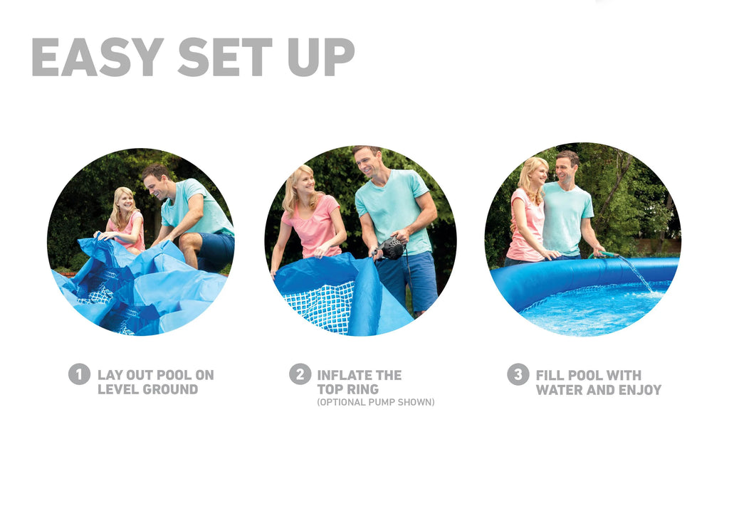 15ft x 42in Inflatable Above Ground Swimming Pool with Pump N475672