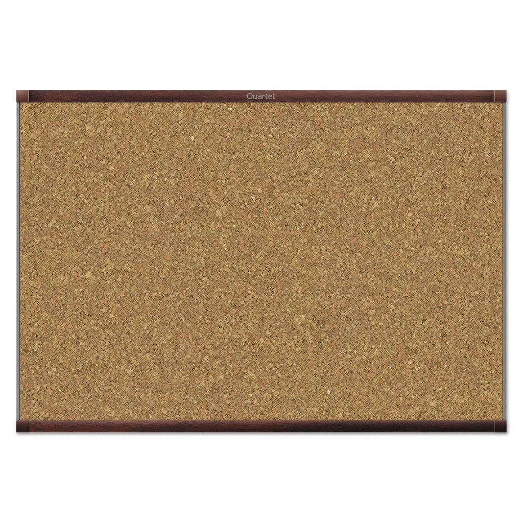 Mahogany Frame Magnetic Cork Bulletin Board O929