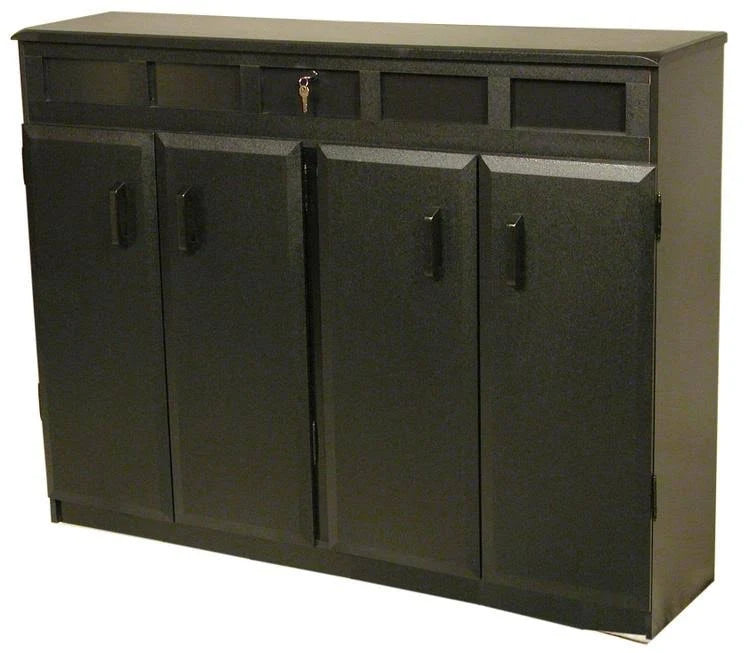Top Load Media Cabinet Oak/Black N453