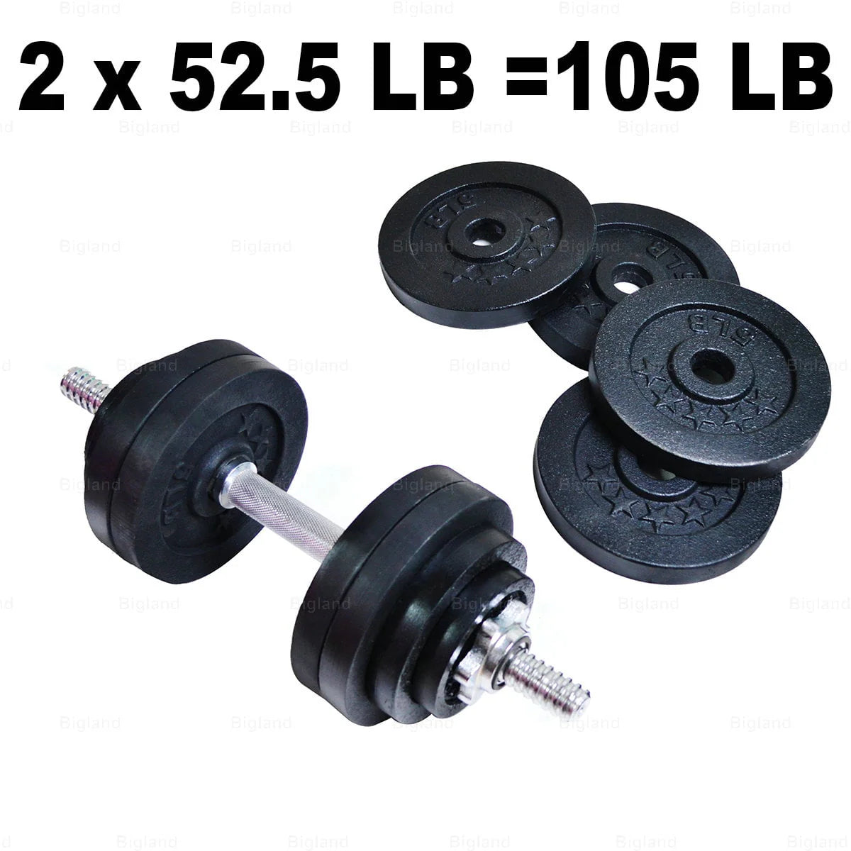 Adjustable Dumbbell Set 105 lbs Black Y2095