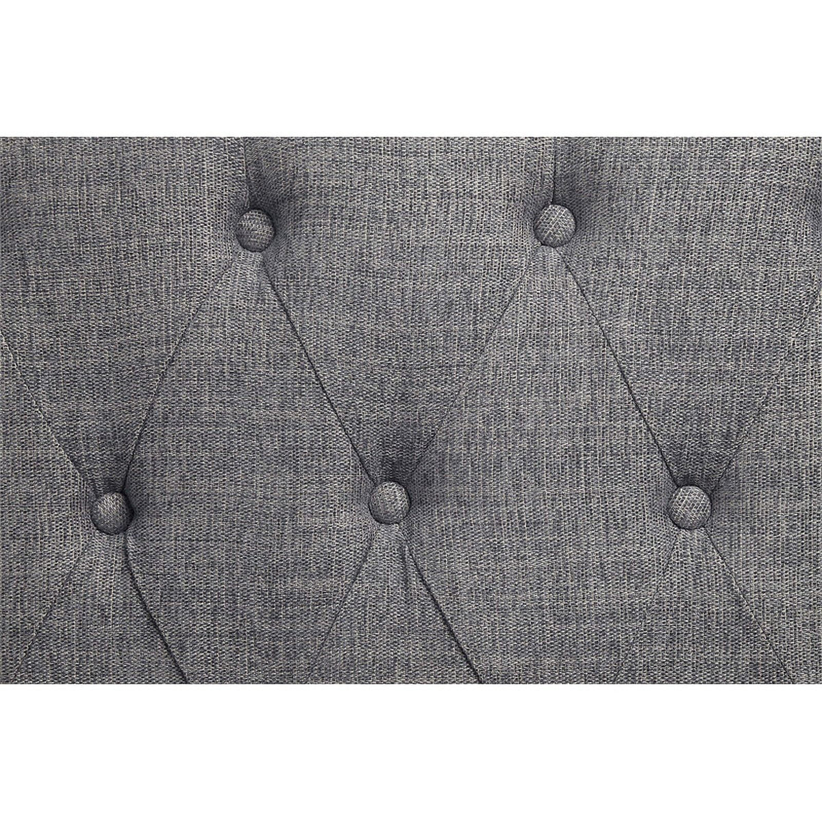 Tufted Fabric Sofa with 4 Pillows in Gray/Antique White B291275