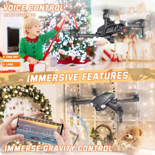 Mini Drone with Camera 1080P HD FPV RC Black S80915