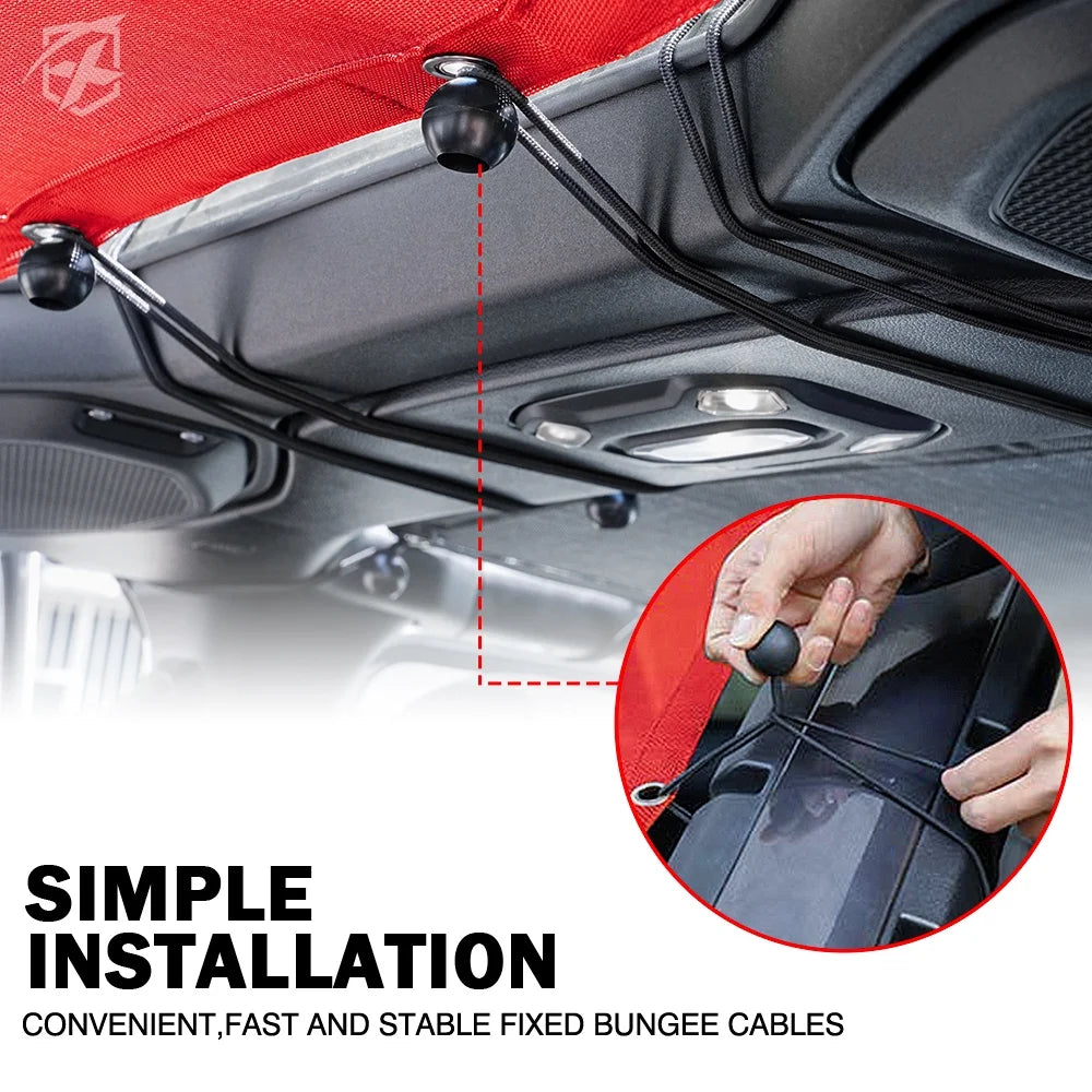 Sunshade Canopy for Jeep Wrangler JLU, PVC Material V7226