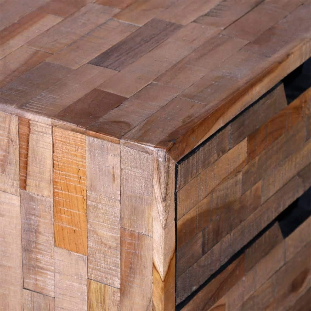 Side Cabinet with 2 Drawers Reclaimed Teak Wood V47403