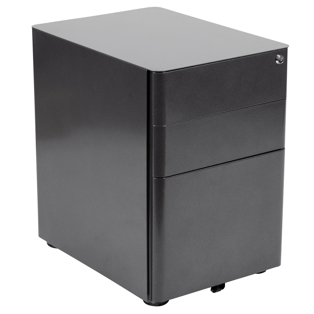 White 3-Drawer Mobile Locking Filing Cabinet O854717