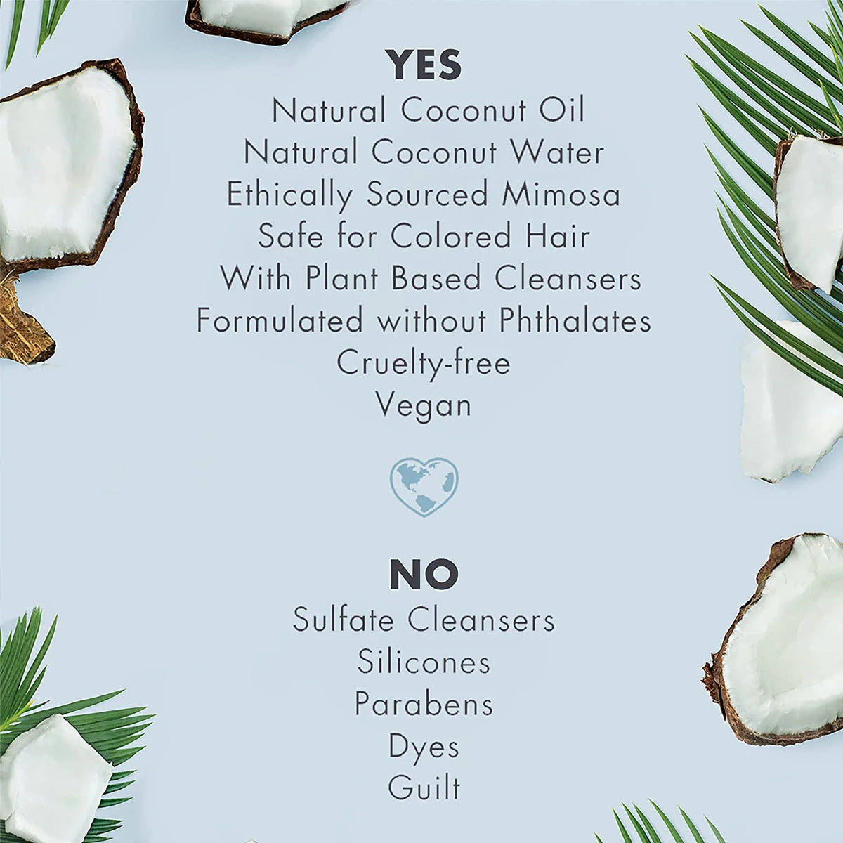 Sulfate-Free Coconut Water Shampoo and Conditioner 32.3 oz 2 Count R276