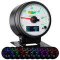 White Face Analog Boost Digital Pyrometer and Pressure Gauge W556