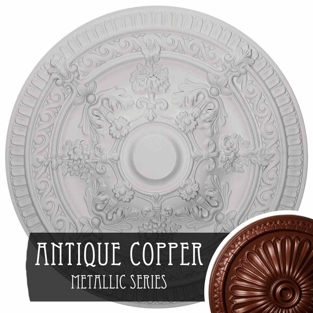 26x22OD x 3x22P Hand-Painted Ceiling Medallion T845008