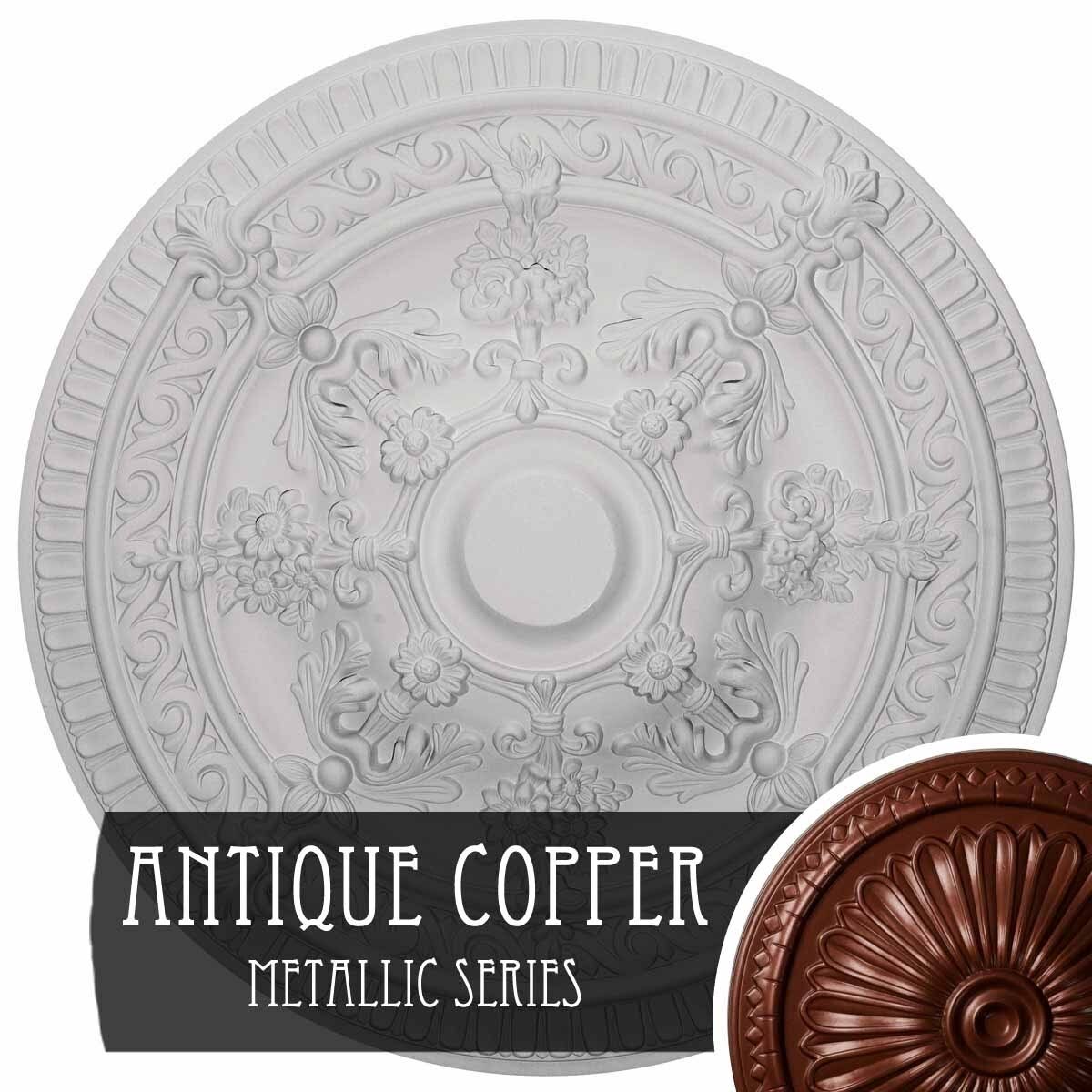 26x22OD x 3x22P Hand-Painted Ceiling Medallion T845008