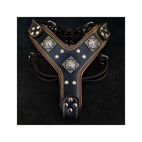 Dog Leather Harness E810