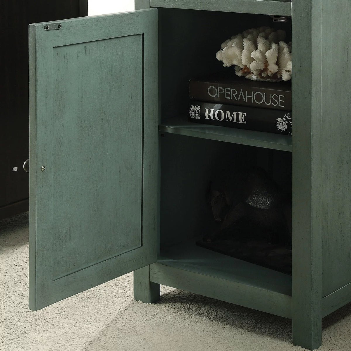 18-inch Solid Wood 1-Drawer Side Table E421
