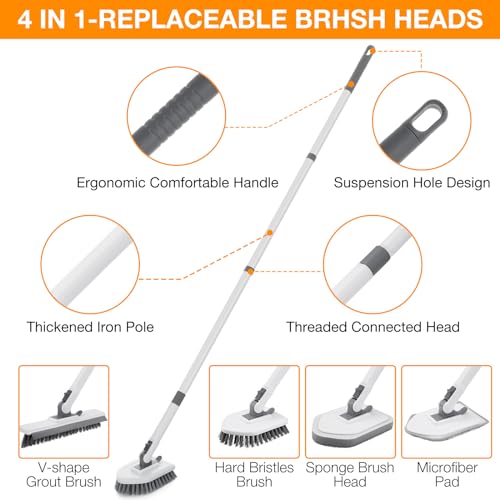 4 in 1 Long Handle Shower Scrubber Brush H6571
