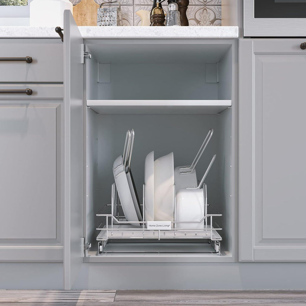 Pull Out Drawer Cabinet Organizer with Slide Out Shelves E701451
