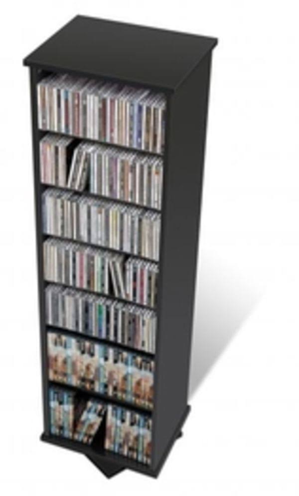 Black Two-Sided Spinning Tower Storage Cabinet S526