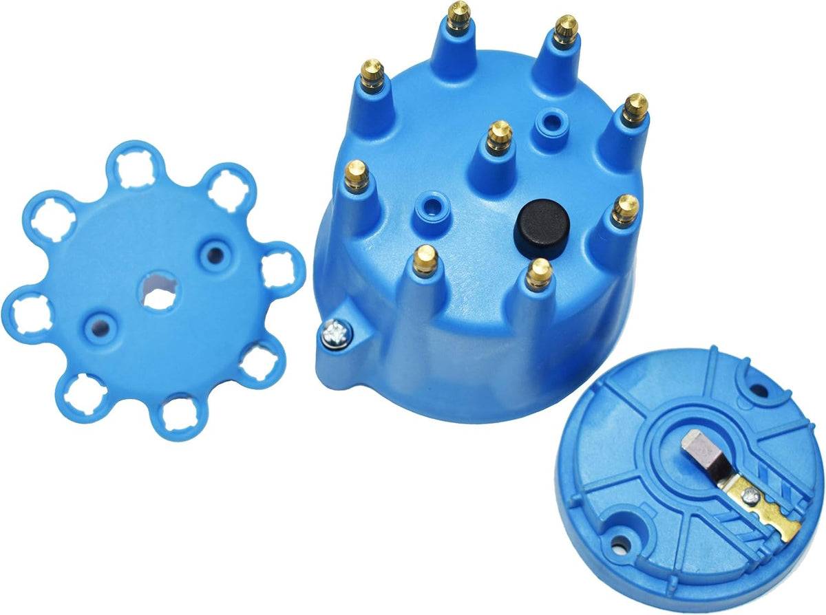 Black 8-Cylinder Distributor Cap and Rotor Kit X12617