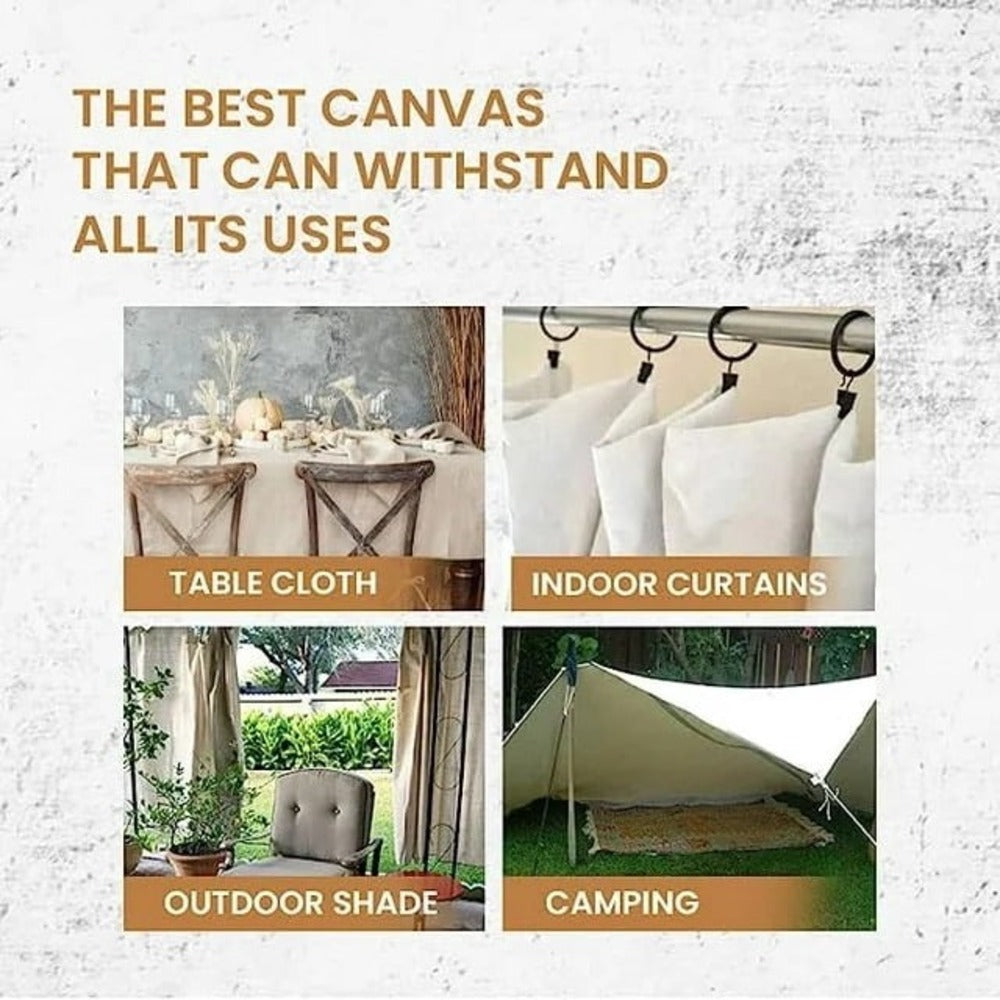 Cotton Canvas Paint Drop Cloth, 4 x 15 feet, Pack of 2, Double Stitched Edges O434