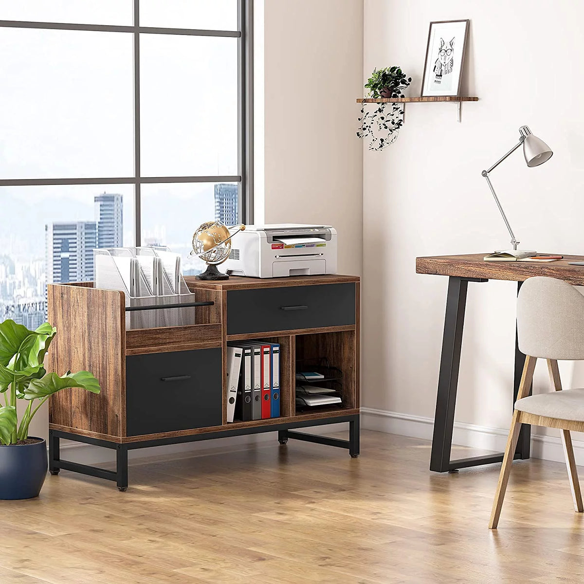 2 Drawer Wood Filing Cabinet G564925