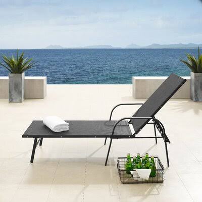 Black Long Reclining Single Chaise B8609