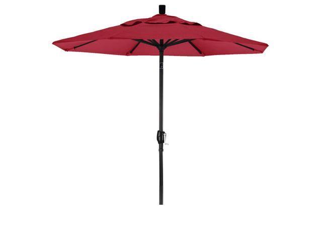 Red 7.5 ft Market Patio Umbrella with Push Tilt W38670