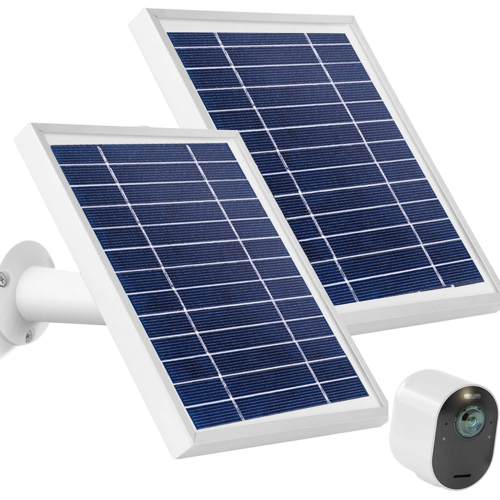3W 6V Solar Panel Charge for Arlo Pro3 and Arlo Ultra Camera, 11ft Magnetic Power Cable (2Pack, Silver) Z213