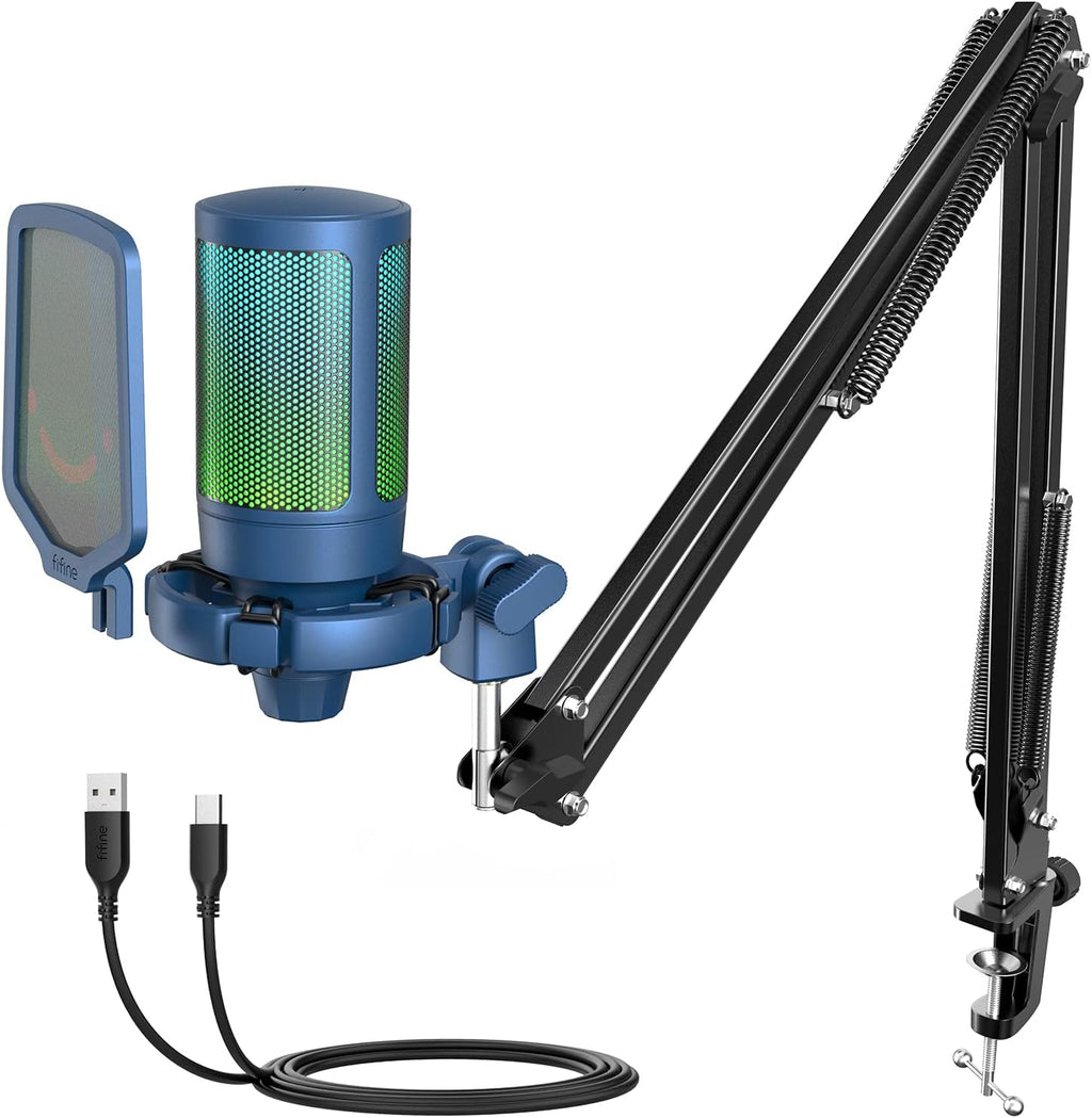 USB Condenser Cardioid Microphone Kit with Arm Stand, Pack of 2 L613