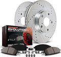 Front Z23 Carbon Fiber Brake Pads with Drilled & Slotted Brake Rotors Kit X266