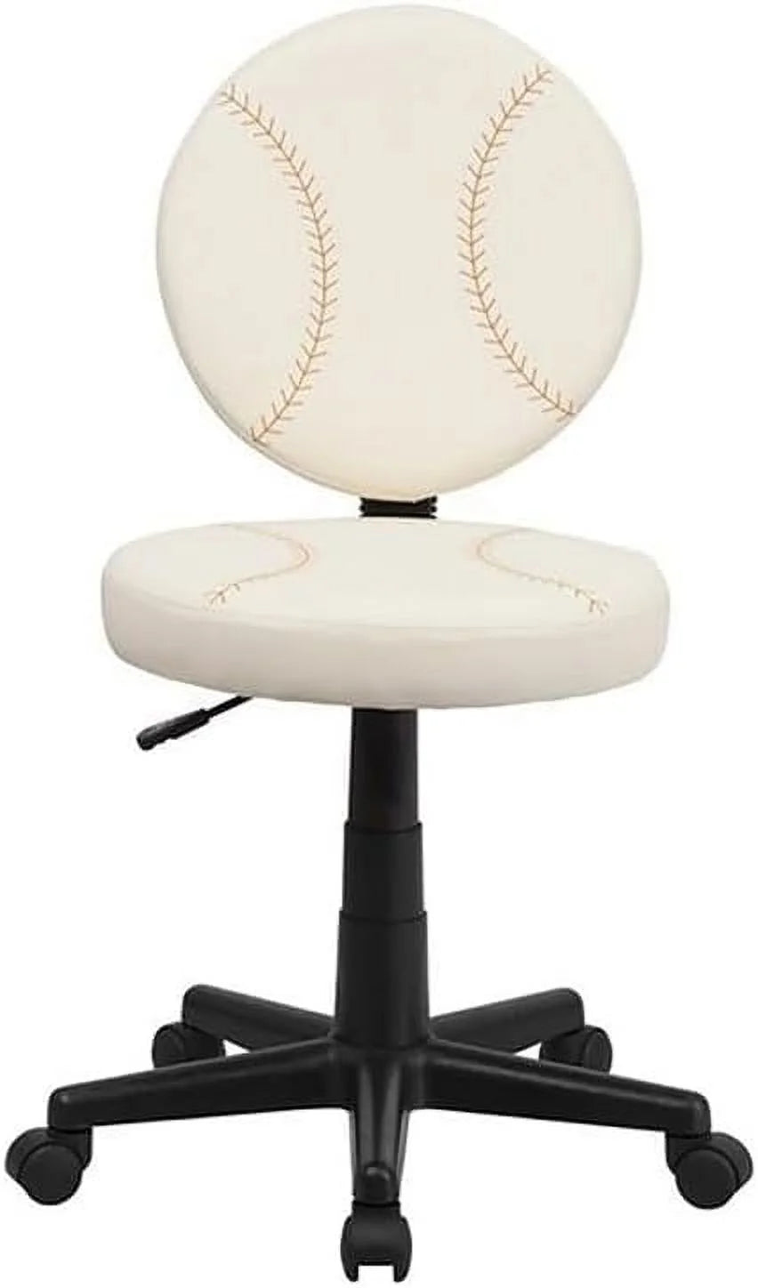 Cream Vinyl Swivel Office Task Chair L213669